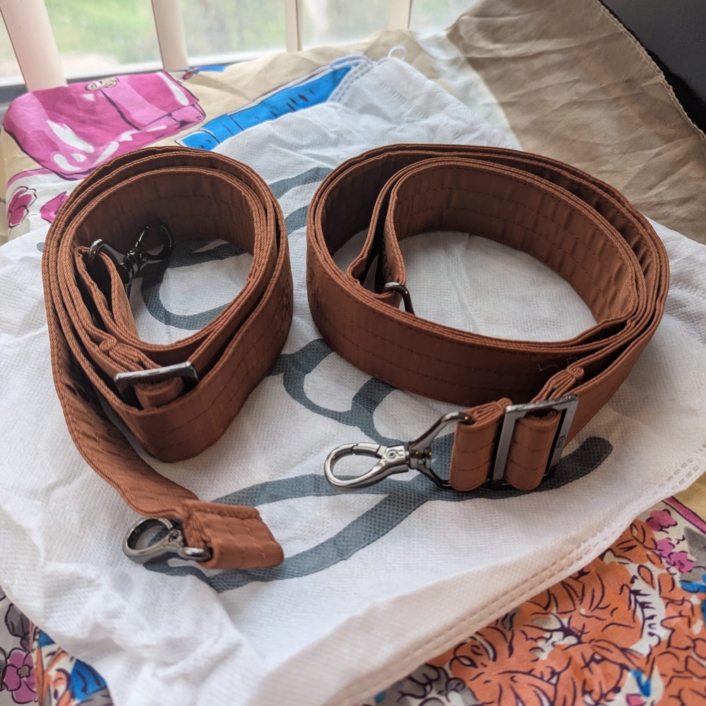 2 X Lug Copper Brown Adjustable Bag Straps